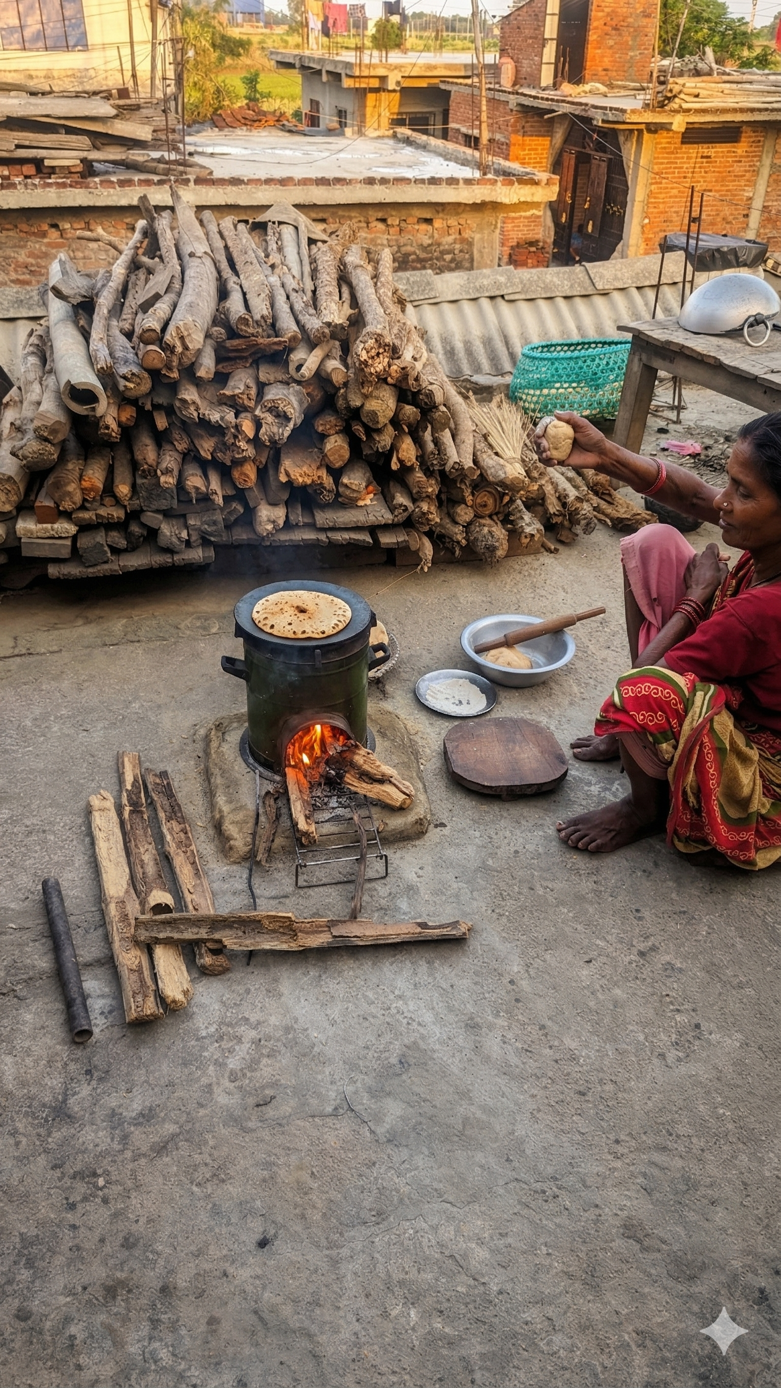 Woman cooking with clean solutions